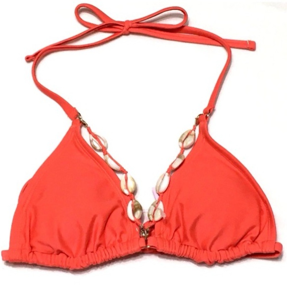 Wild Fable Size XS (0-2) Red/Orange Removable Pads Triangle Bikini Top
